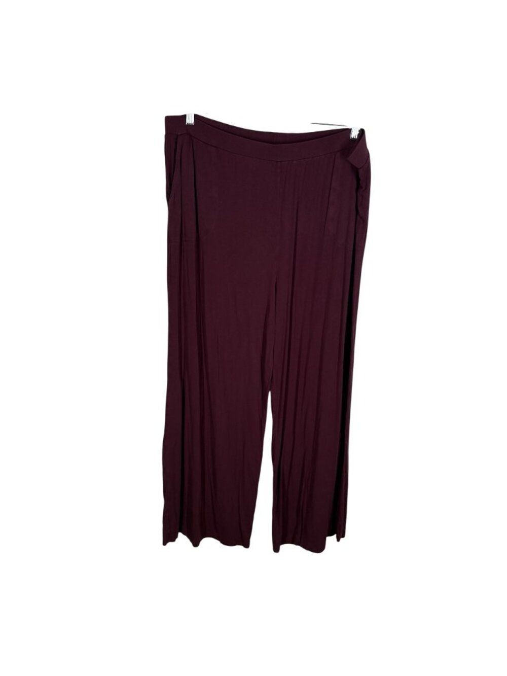Torrid Women Plus 3X Wine Stretch Elastic Waist Super Soft Wide Leg Sleep Pant - Picture 3 of 10